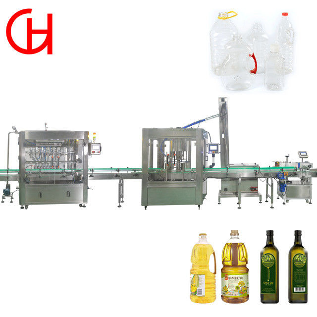 Macchina di riempimento di olio con pompa a tre teste per la linea di produzione di etichettatura e imballaggio