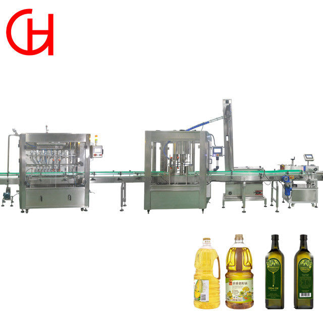 Imballaggio in plastica Macchina di riempimento a pompa a 8 capi per 2000 bottiglie/ora di olio di girasole