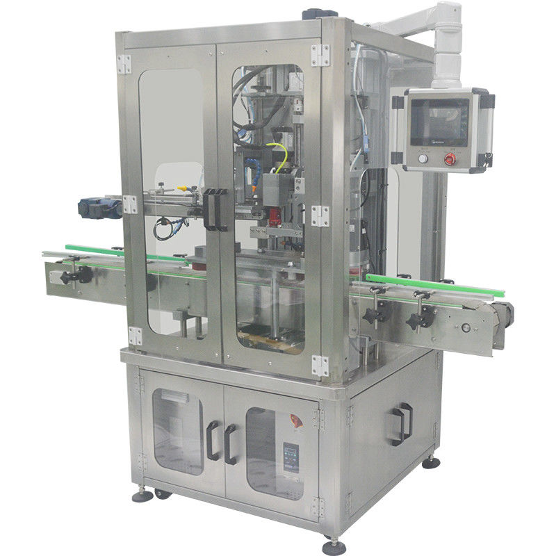 Macchina servo di copertura a testa singola completamente automatica per bottiglie chimiche giornaliere in metallo