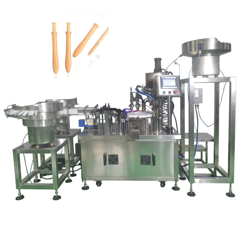 Macchina di riempimento pneumatica a due teste e di copertura a vite per gel di olio liquido a piccole dosi da 10 ml
