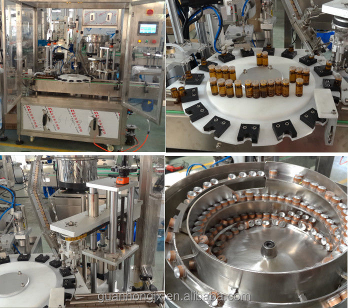 220V/380V 50HZ Voltaggio velocità piena automatico Ampola di vetro bottiglia di riempimento di tappo macchina