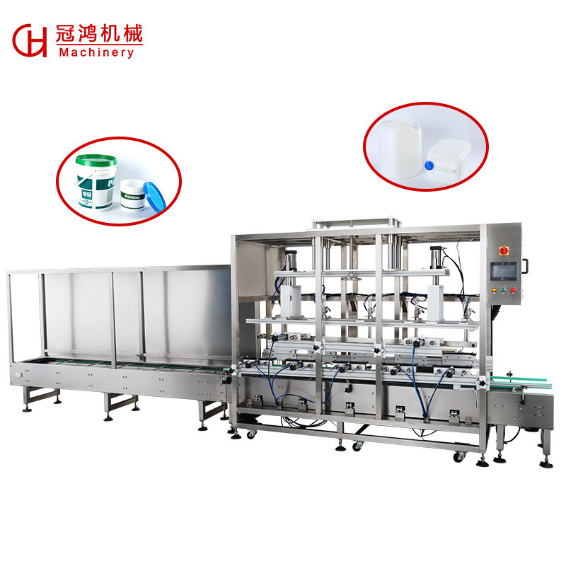 Press Plug Connection 5-Head High Speed Automatic 20L Paint Filling Machine per bottiglia