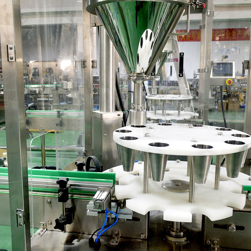 320 KG Componenti di base PLC attrezzature di riempimento di bottiglie in polvere per la produzione automatica