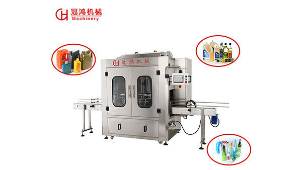 Macchina di riempimento automatico a 4 teste di liquido per l'imballaggio di olio commestibile/shampoo/liquido/detergente
