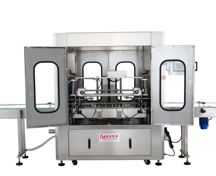 Macchina di riempimento a pistoni caldi automatico a 4 teste per il programma di controllo del riempimento con gel/cera per capelli